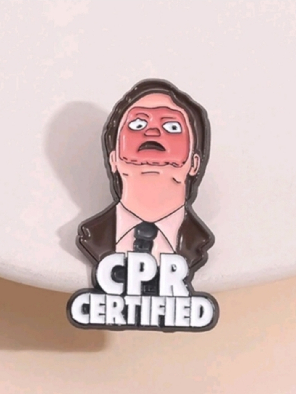 Dwight The Office CPR Certified Enamel Pin